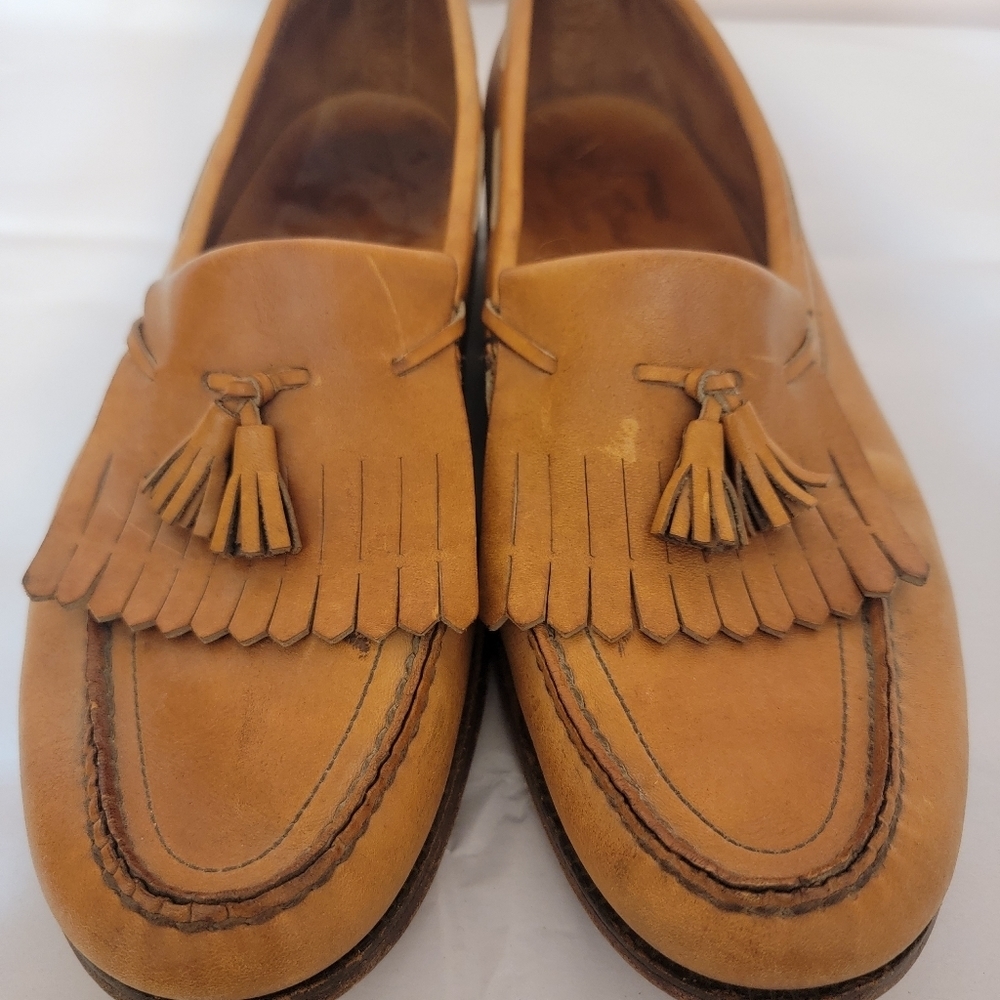 Genuine VTG Handsewn Leather Mens SAS Dress Shoes Size 10.5 - Picture 2 of 13